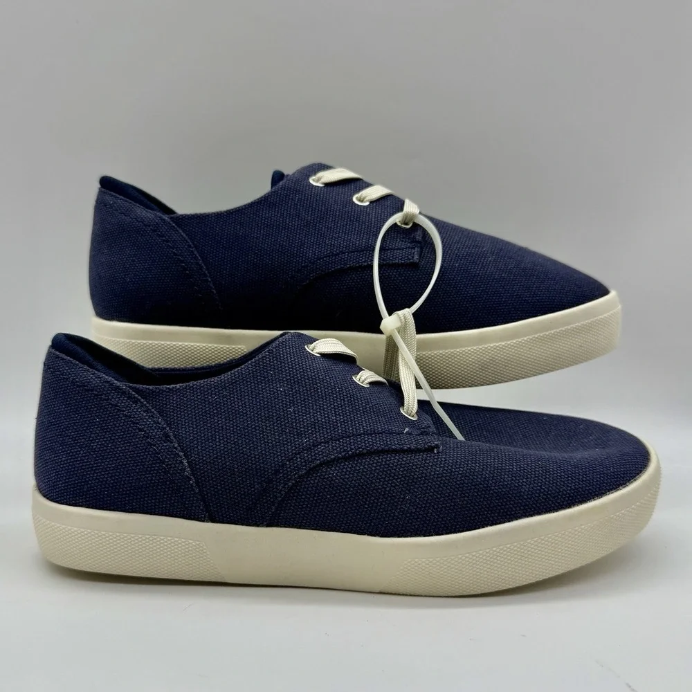 Sun + Stone Shoes Men's Size 5 Kiva Casual Sneakers Navy Blue‎ Lace Up NWOB